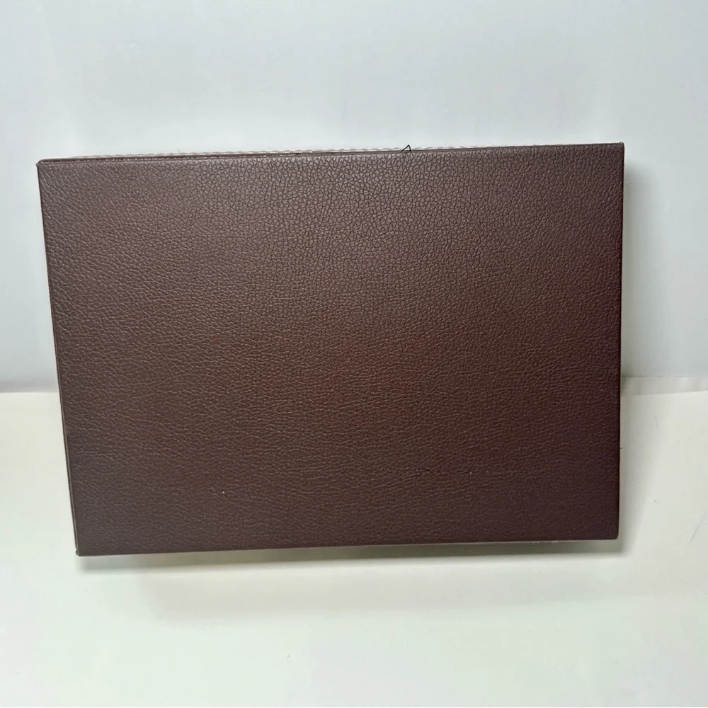 Leather Desk Organizer Storage Tray Jewelry Valet Drawer Organizer Brown - Picture 3 of 4